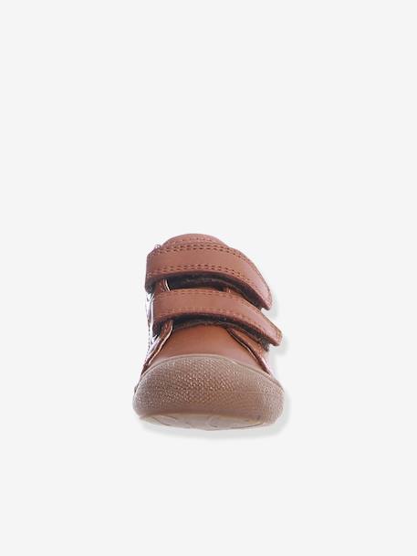 Boots for Baby Boys, Cocoon Velcro by NATURINO®, Designed for First Steps BROWN LIGHT SOLID+Dark Blue+Tan 