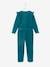 Corduroy Jumpsuit with Ruffles, for Girls Dark Green 