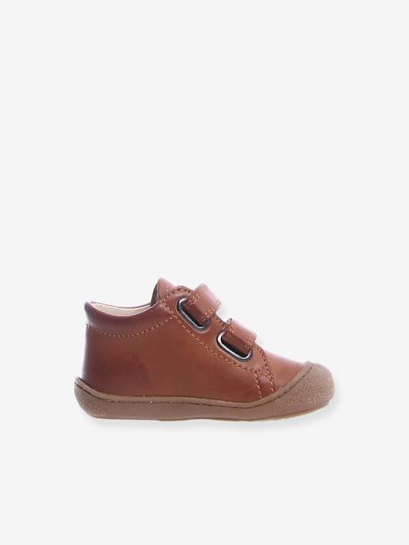 Boots for Baby Boys, Cocoon Velcro by NATURINO®, Designed for First Steps BROWN LIGHT SOLID+Dark Blue+Tan 
