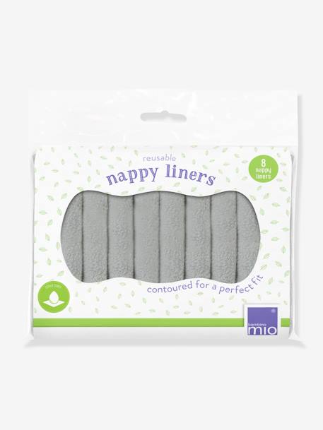 8 Reusable Nappy Liners in Microfleece by BAMBINO MIO Multi 