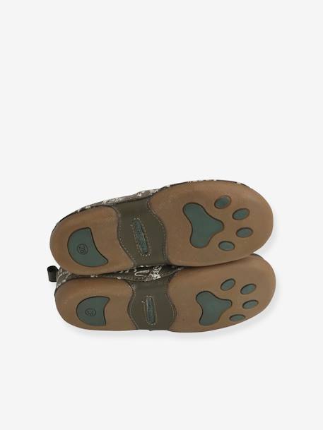 Elasticated Booties in Printed Glow-in-the-Dark Fabric, for Boys Green/Print 