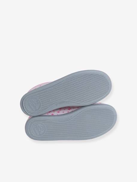 Mary Jane Slippers for Girls, Made in France Light Grey/Print 
