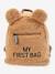 My First Bag Teddy Backpack, by CHILDHOME Dark Beige+White 