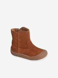 Boots in Soft Leather, Designed for Crawling, for Baby Girls