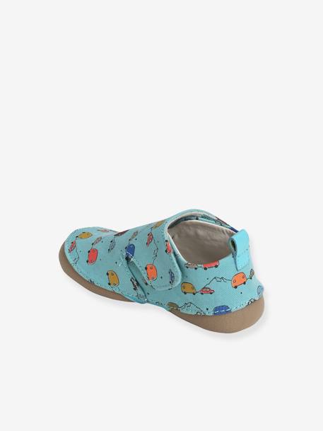 Printed Fabric Booties for Baby Boys Blue/Print 