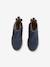 Leather Boots for Girls camel+Dark Blue+printed black 