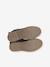 Leather Boots for Girls camel+Dark Blue+printed black 