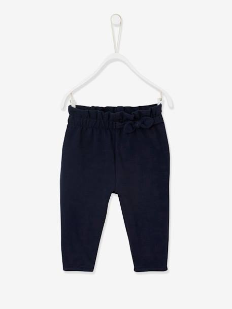 Fleece Trousers, Elasticated Waistband, for Babies coral+Dark Blue 