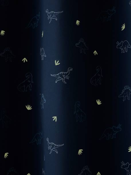 Glow-in-the-Dark Blackout Curtain, Dino Blue/Print 