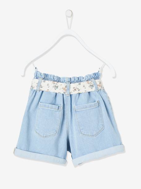 Shorts for Girls Bleached Denim+BLUE DARK WASCHED 
