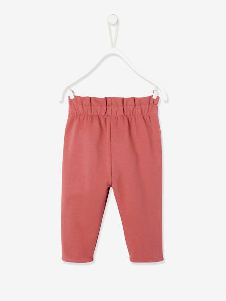 Fleece Trousers, Elasticated Waistband, for Babies Brown+coral+Dark Blue+GREEN DARK SOLID 