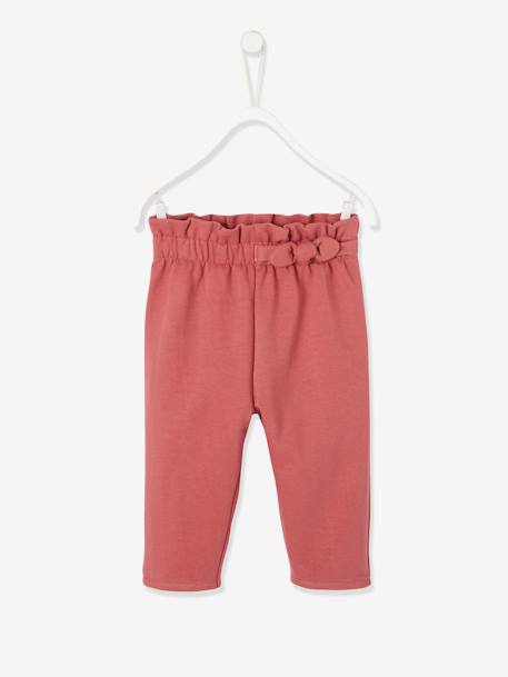 Fleece Trousers, Elasticated Waistband, for Babies Brown+coral+Dark Blue+GREEN DARK SOLID 