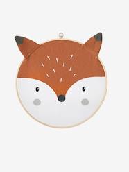 -Embroidered Fox Wall Decoration