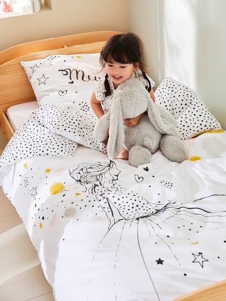Magicouette® Duvet Set for Children, Princess & Little Dots White 