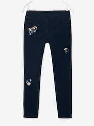 Treggings with Embroidered Flowers for Girls