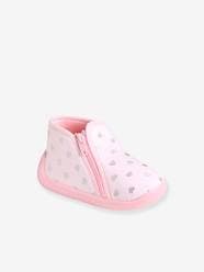 Shoes-Baby Footwear-Pram Shoes with Zip, Made in France, for Baby Girls