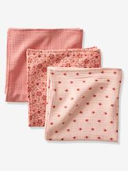 Nursery-Changing Mattresses & Nappy Accessories-Pack of 3 Muslin Squares in Cotton Gauze, by BÉBÉ BOHÈME