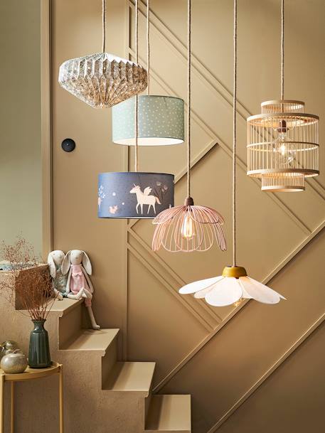 Flower Lampshade in Metal Light Pink 