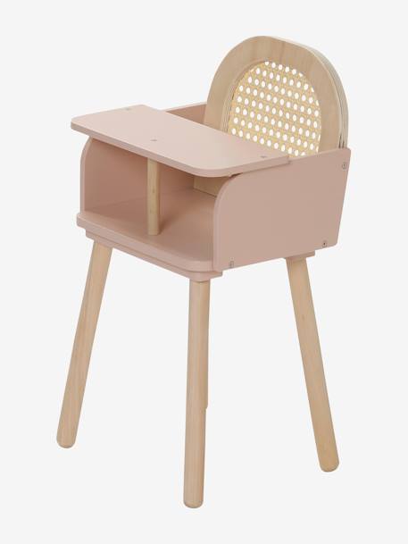 High Chair in FSC® Wood & Wicker Multi 