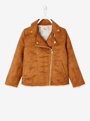 Girls-Perfecto Style Jacket in Nubuck for Girls