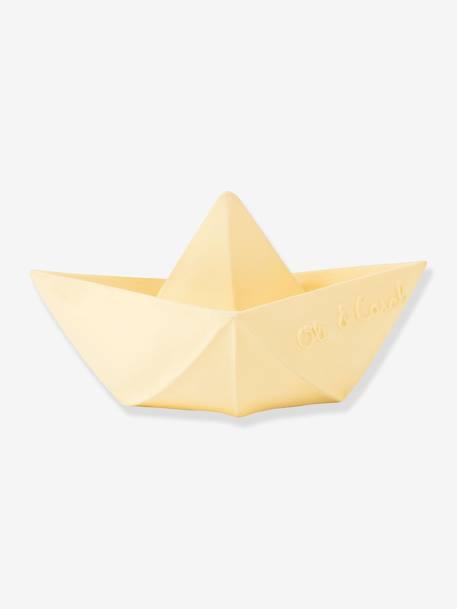 Origami Boat Bath Time Toy, by OLI & CAROL BEIGE LIGHT SOLID+BEIGE MEDIUM STRIPED+GREEN LIGHT SOLID 