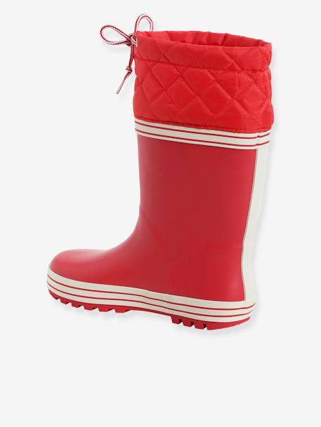 Wellies with Padded Collar for Boys Red 
