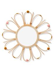Bedding & Decor-Decoration-Rattan Mirror with Pompoms