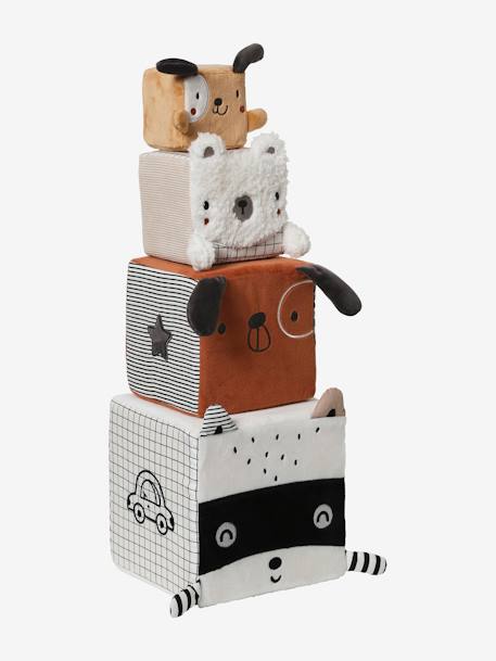 Fabric Cubes, Cute Raccoon Multi 