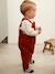 Corduroy Dungarees for Baby Boys olive+Red 