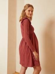-Short Jersey Knit Dress, Maternity & Nursing Special
