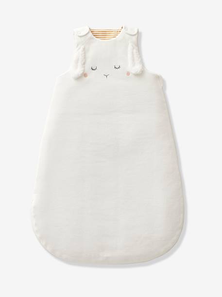 Sleeveless Baby Sleep Bag, Little Lamb White 