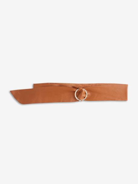 Oeko Tex® Leather Belt for Maternity Brown 