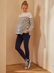 Maternity-Skinny Leg Maternity Jeans with Seamless Belly-Wrap