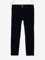 Girls-MorphologiK Slim Leg Corduroy Trousers with Iridescent Dots for Girls