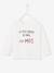 Long Sleeve Top with Message, for Babies marl grey+White 