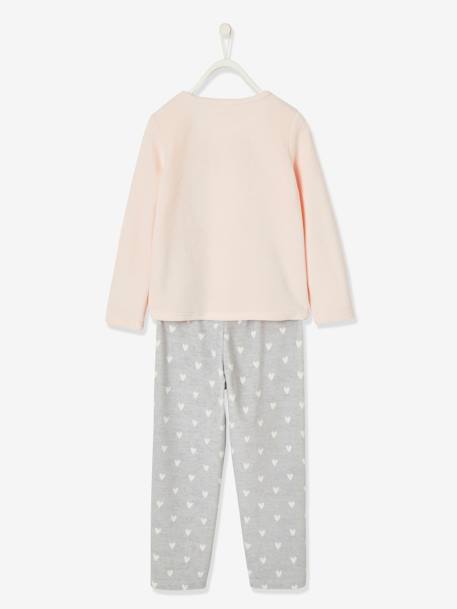 Velour Fox Pyjamas for Girls Light Pink 