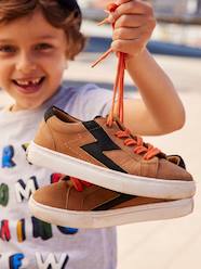 Leather Trainers with Laces & Zip, for Boys
