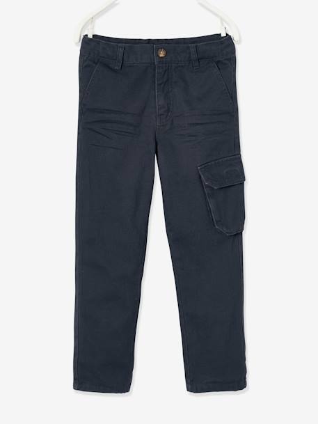 Lined Cargo Trousers for Boys Blue 
