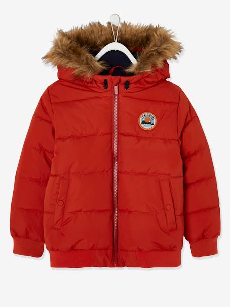 Hooded Jacket, Polar Fleece Lining Orange 