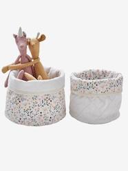 Nursery-Changing Tables-Set of 2 Reversible Baskets, Little Flowers