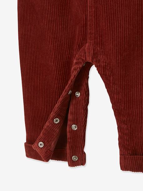 Corduroy Dungarees for Baby Boys olive+Red 
