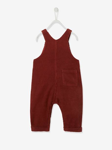 Corduroy Dungarees for Baby Boys olive+Red 