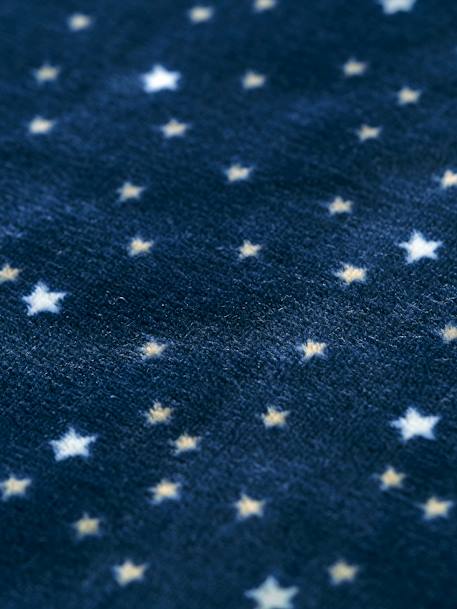 Star Printed Microfibre Blanket, Basics Dark Blue/Print 