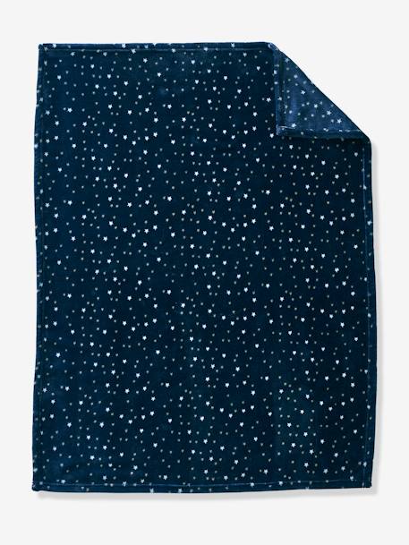 Star Printed Microfibre Blanket, Basics Dark Blue/Print 