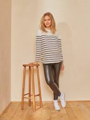 Maternity-Faux Leather Leggings for Maternity
