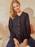 Cotton Gauze Blouse, Maternity & Nursing Special Black 
