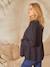 Cotton Gauze Blouse, Maternity & Nursing Special Black 