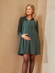 Maternity-Dress in Printed Cotton Gauze, Maternity & Nursing Special
