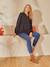 Cotton Gauze Blouse, Maternity & Nursing Special Black 
