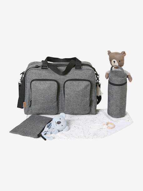 Family Changing Bag with Multiple Pockets Grey 